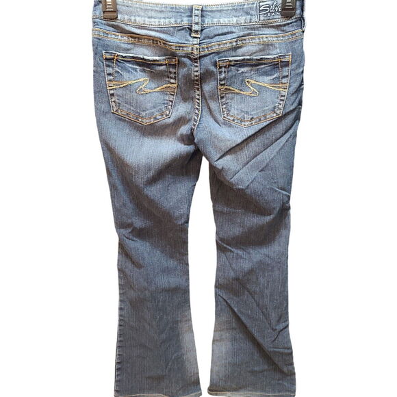 Silver Jeans Womens Jeans Blue Size 27/33 Cotton Blend Aiko Button Zip Closure - Picture 2 of 12